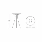 Tavolo Alto di Design Moderno, in Polietilene - Jet Next by Slide Viadurini