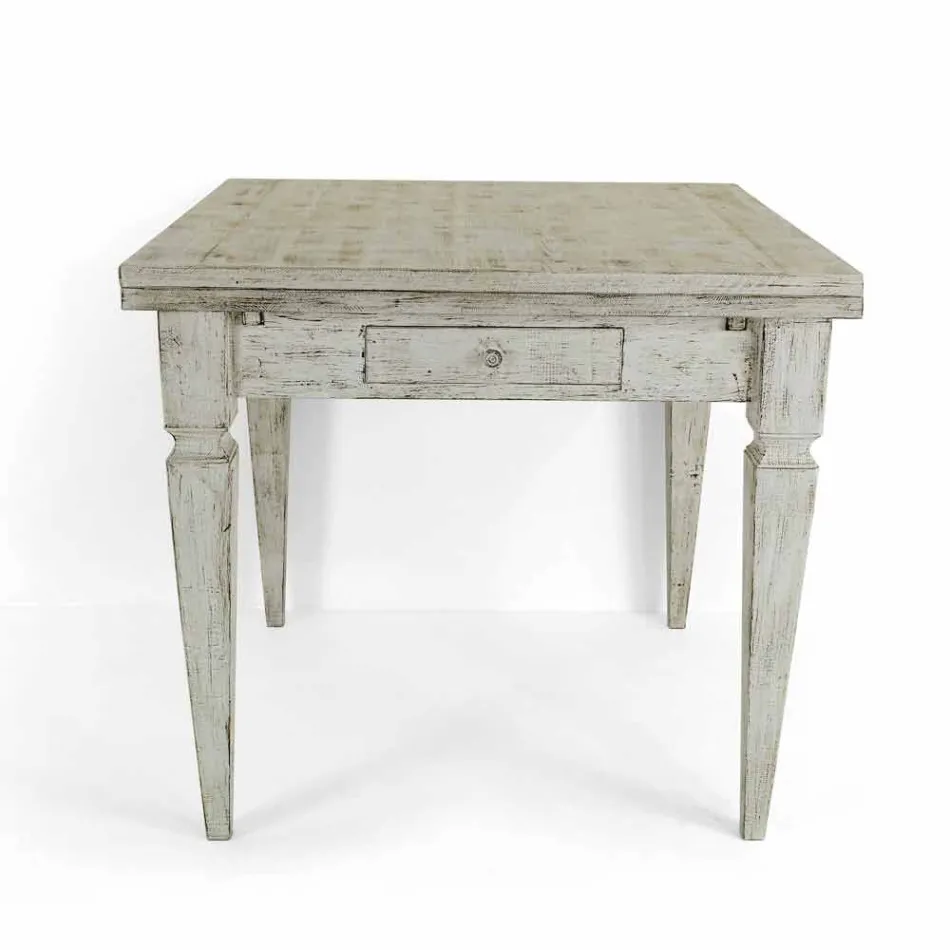 Tavolo Artigianale Allungabile Fino a 170 cm in Legno Made in Italy - Marsiglia Viadurini