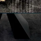 Tavolo con Allunghe Integrate in Ceramica e Acciaio Made in Italy - Dalmata Viadurini