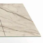Tavolo con Allunghe Integrate in Ceramica e Acciaio Made in Italy - Dalmata Viadurini