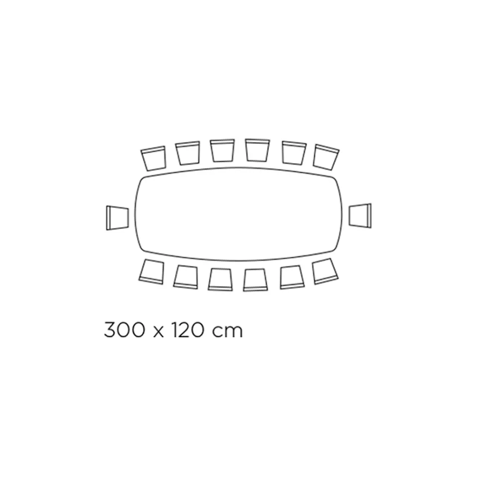 Tavolo con Piano in Ceramica a Botte e Base in Acciaio Made in Italy - Ezzellino  Viadurini