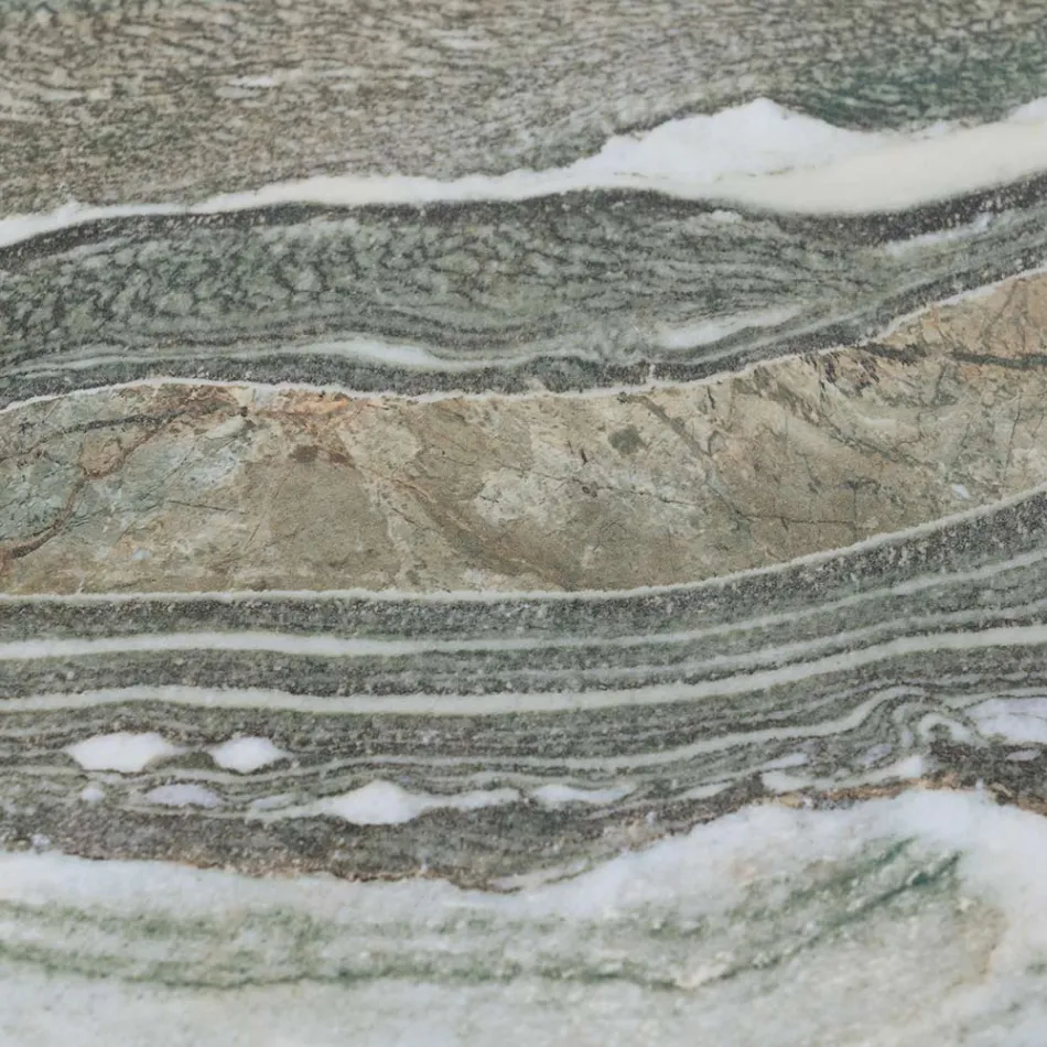 Tavolo con Piano in Ceramica e Base in Teak Made in Italy - Helmet Viadurini