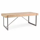 Tavolo con Piano in Legno di Abete Stile Industriale Homemotion - Wallie Viadurini