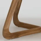 Tavolo con Piano in Okumè con Finitura in Microcemento Made in Italy - Blouse Viadurini