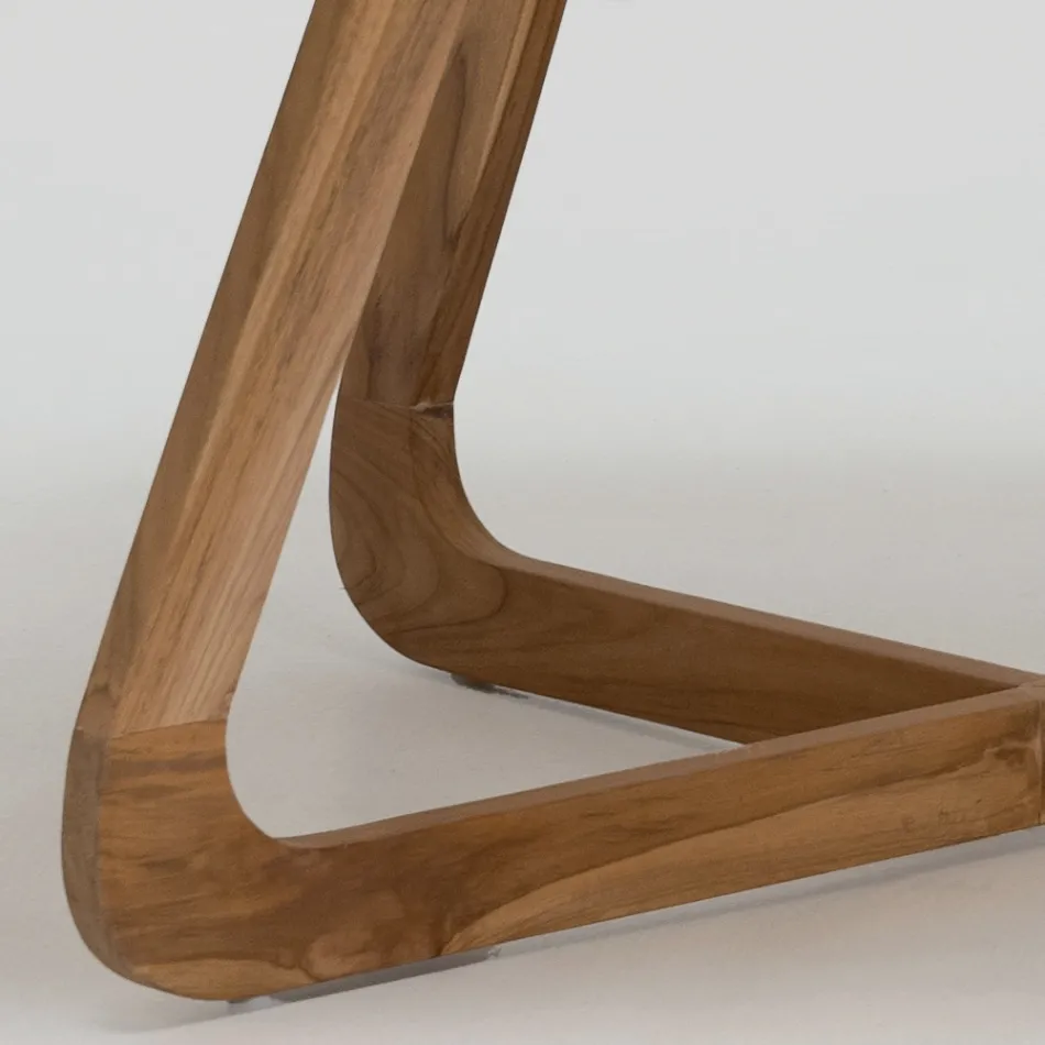 Tavolo con Piano in Okumè con Finitura in Microcemento Made in Italy - Blouse Viadurini