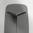 Tavolo con Piano Sagomato in Vetro e Base in Metallo Curvato - Piacere Viadurini