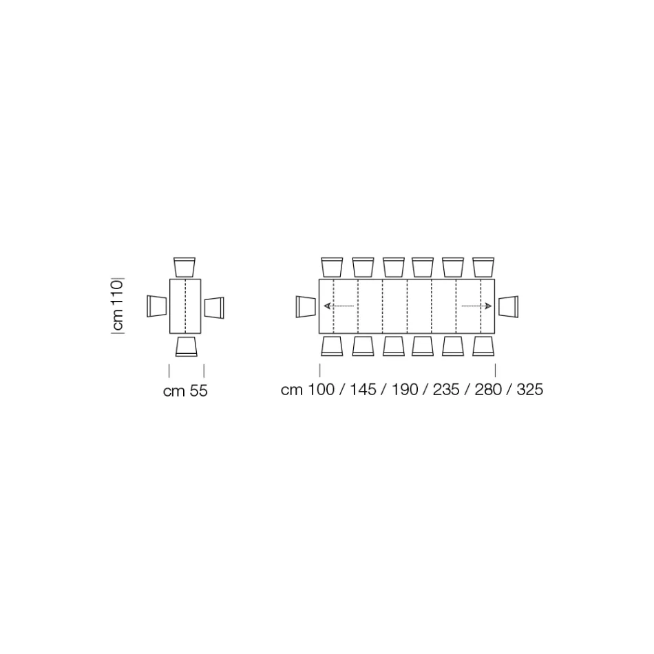 Tavolo Consolle Allungabile fino a 325 cm in Laminato Made in Italy – Dalmata Viadurini