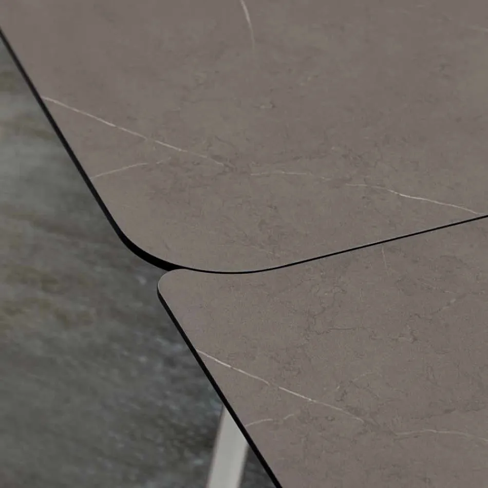 Tavolo Cucina Allungabile Fino a 280 cm Effetto Marmo Made in Italy - Pinocchio Viadurini