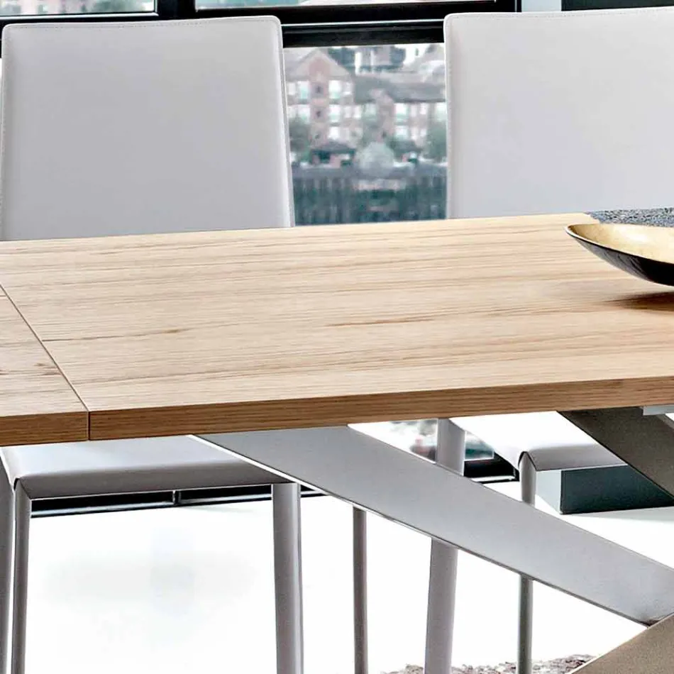 Tavolo Cucina Allungabile Fino a 280 cm in Legno Realizzato in Italia - Carlino Viadurini