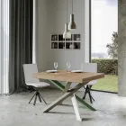 Tavolo Cucina Allungabile Fino a 440 cm in Legno e Ferro Made in Italy - Lennon Viadurini