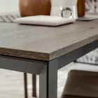 Tavolo Cucina con Piano in Melaminico e Base in Metallo Made in Italy - Spilla Viadurini