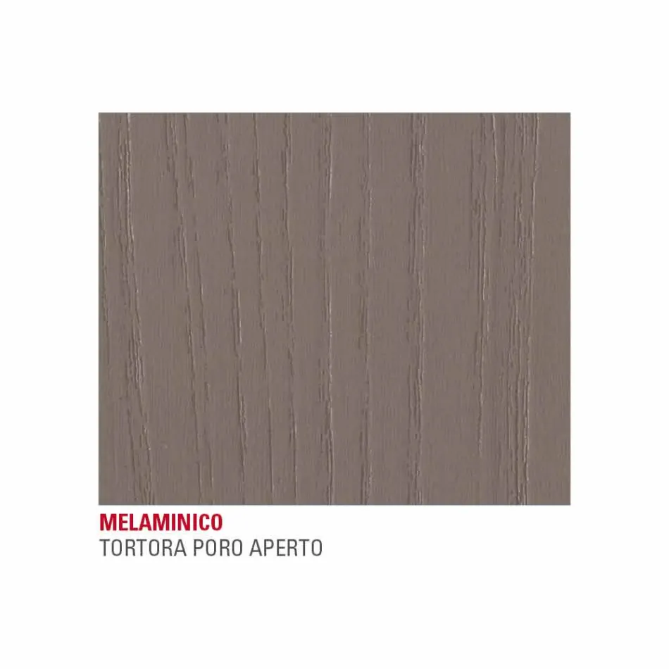 Tavolo Cucina con Piano in Melaminico e Base in Metallo Made in Italy - Spilla Viadurini