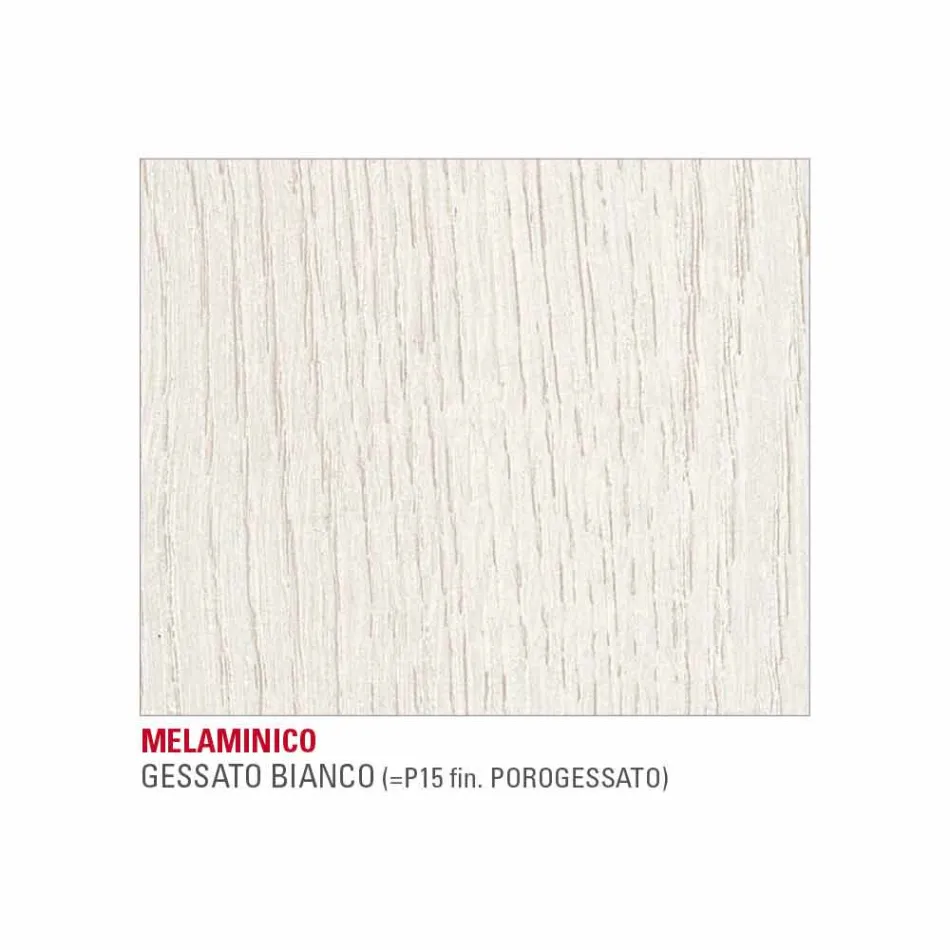 Tavolo Cucina con Piano in Melaminico e Base in Metallo Made in Italy - Spilla Viadurini