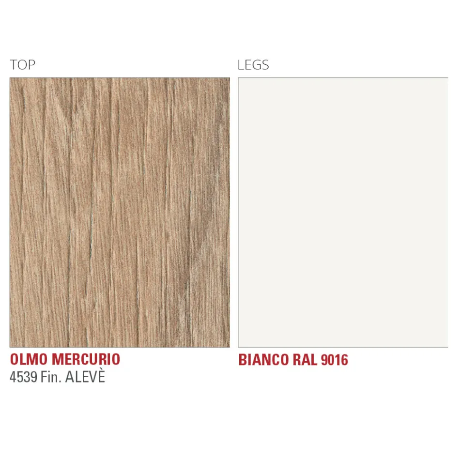 Tavolo Cucina in Hpl con Basamento in Metallo Made in Italy Pregiato - Pinocchio Viadurini