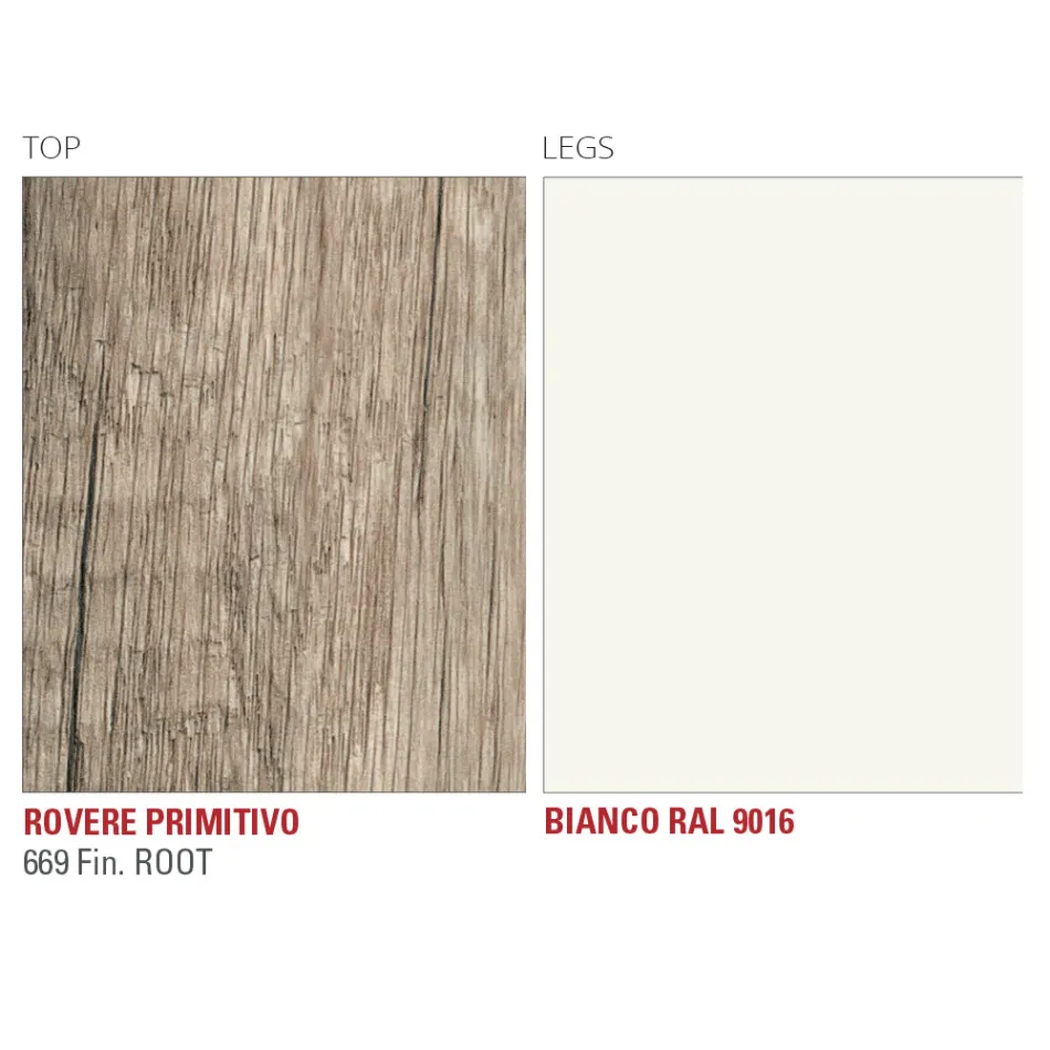 Tavolo Cucina in Hpl con Basamento in Metallo Made in Italy Pregiato - Pinocchio Viadurini