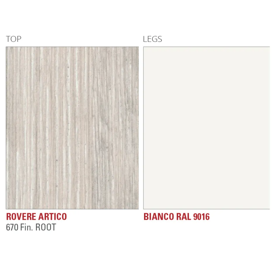 Tavolo Cucina in Hpl con Basamento in Metallo Made in Italy Pregiato - Pinocchio Viadurini