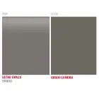 Tavolo Cucina in Vetro Opaco con Struttura in Metallo Made in Italy - Spilla Viadurini