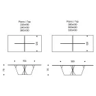 Tavolo Cucina Rettangolare con Piano e Base in Vetro Made in Italy - Tiseo Viadurini