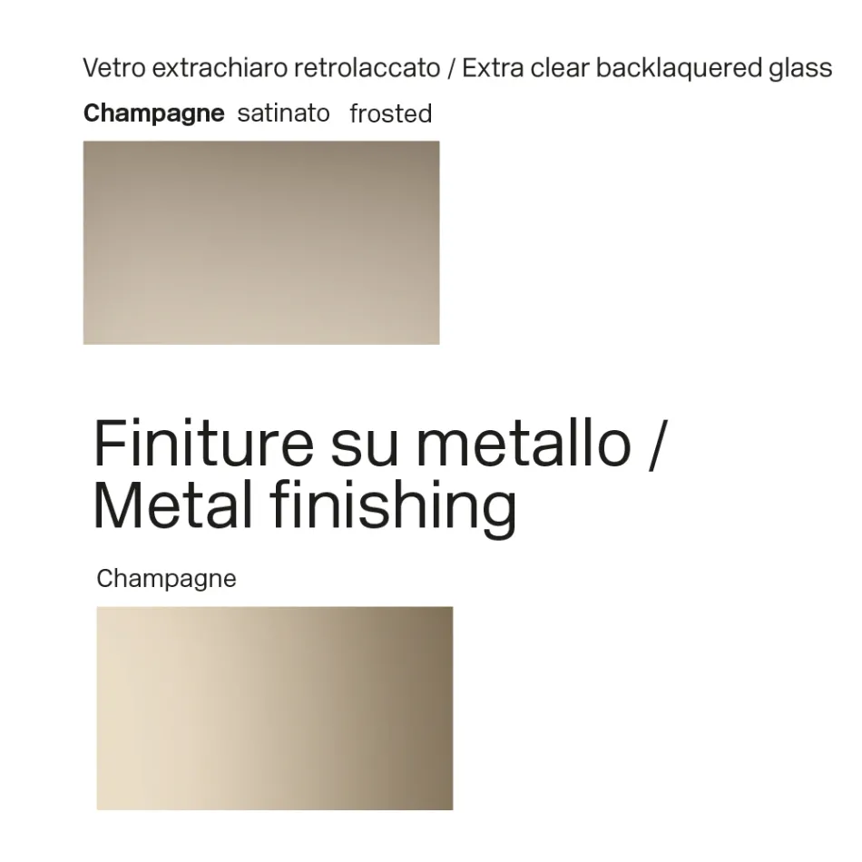 Tavolo da 300 cm in Vetro con Base in Metallo di Design Made in Italy - Lunaria Viadurini