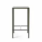 Tavolo da Bar Quadrato in Metallo Verniciato da Esterno Made in Italy - Fada Viadurini