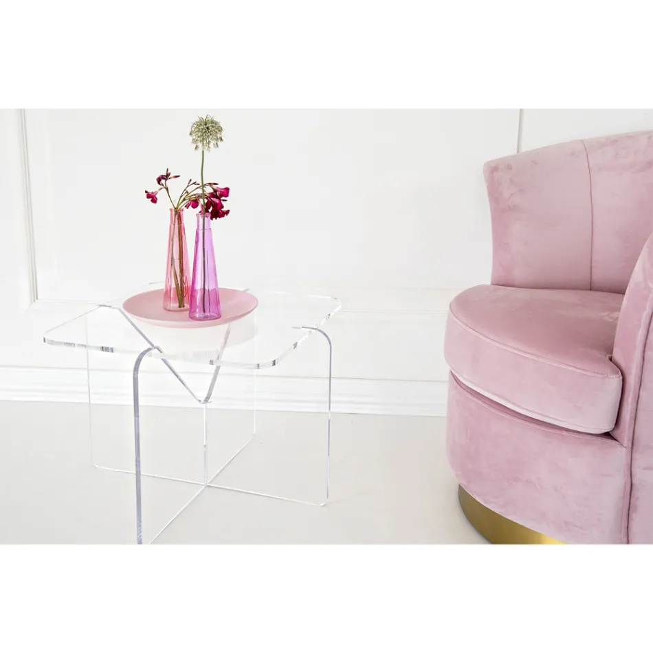 Tavolo da Caffè da Salotto Design in Plexiglass Trasparente o Fumè - Draco Viadurini