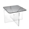 Tavolo da Caffè da Salotto Design in Plexiglass Trasparente o Fumè - Draco