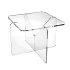 Tavolo da Caffè da Salotto Design in Plexiglass Trasparente o Fumè - Draco Viadurini