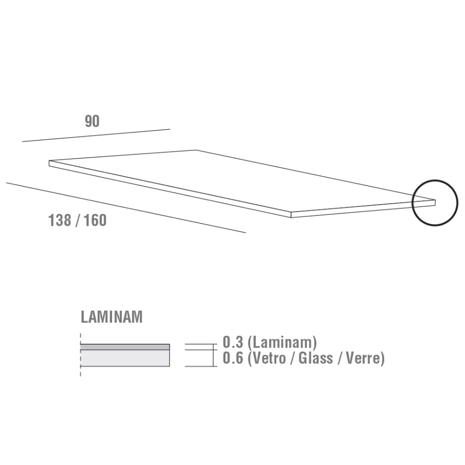 Tavolo da Cucina Allungabile in Ceramica Laminam Made in Italy Pregiato - Efisto Viadurini