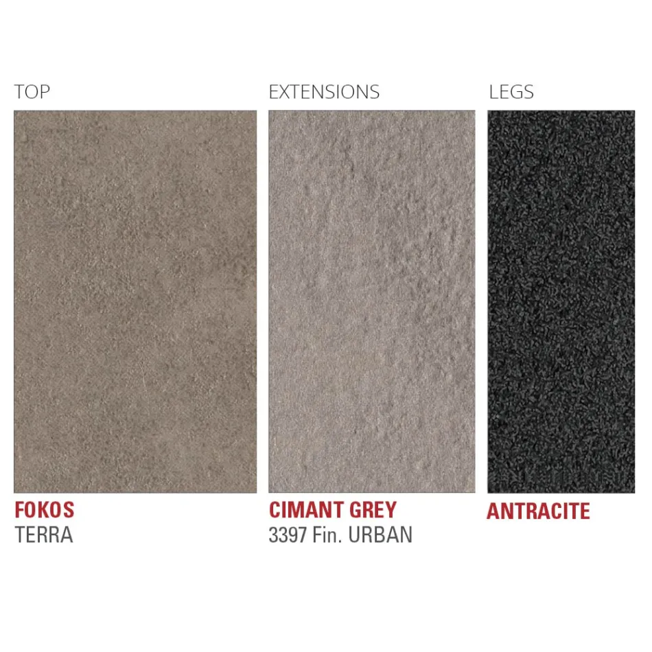 Tavolo da Cucina Allungabile in Ceramica Laminam Made in Italy Pregiato - Efisto Viadurini