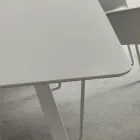 Tavolo da Cucina con Piano a Botte in Fenix Made in Italy, di Lusso - Lingotto Viadurini