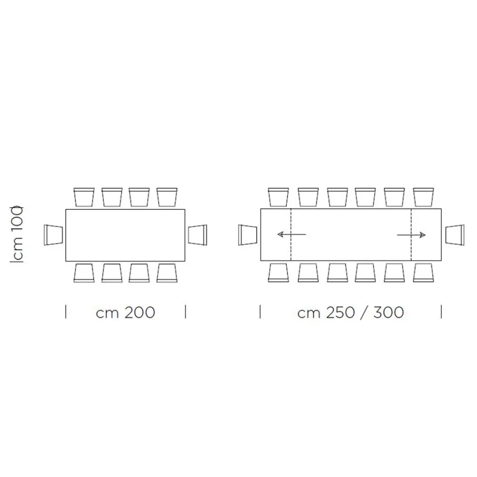 Tavolo da Cucina in Fenix Allungabile Fino a 300 cm Made in Italy - Grotta Viadurini