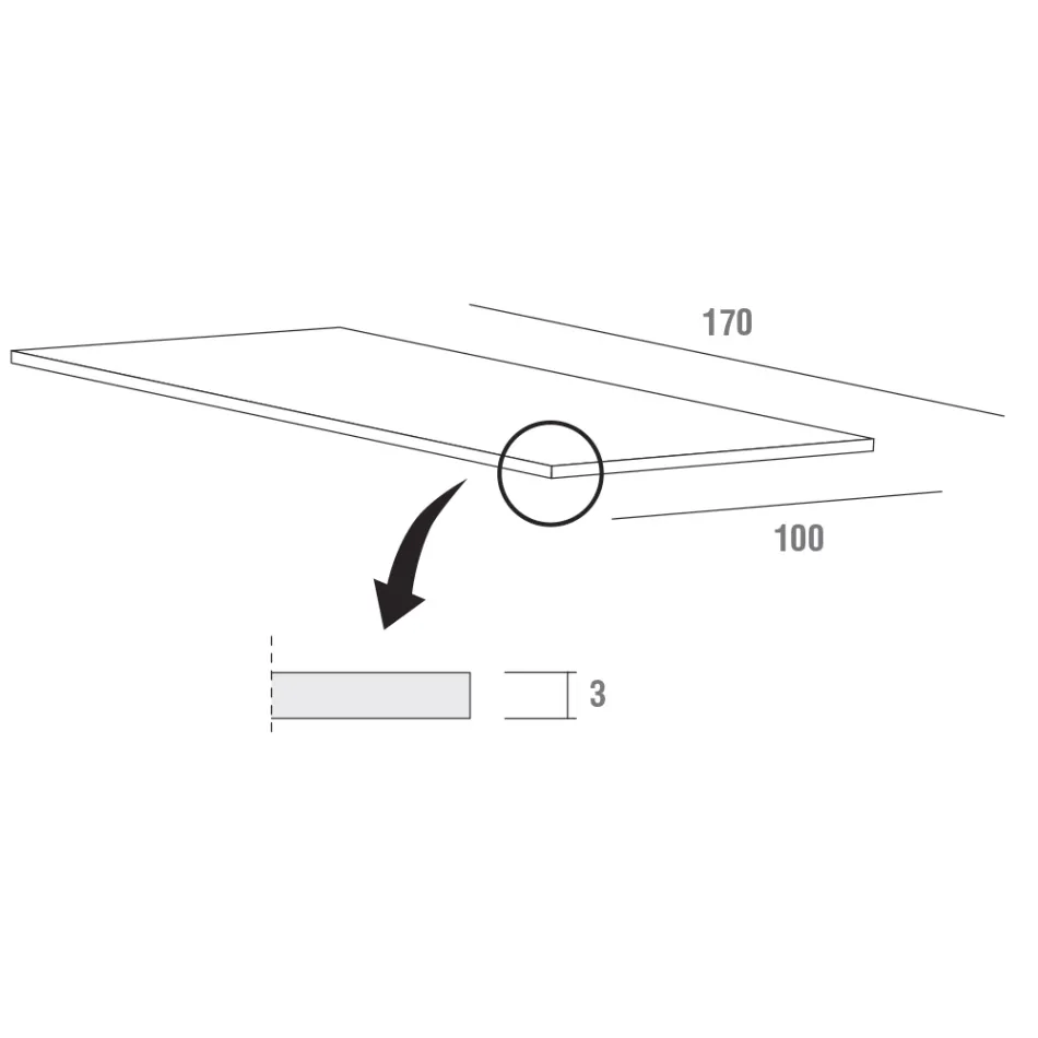 Tavolo da Cucina in Fenix e Metallo Bianco di Qualità Made in Italy - Carlino Viadurini