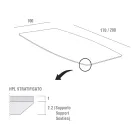 Tavolo da Cucina in Hpl con Base in Metallo Antracite Made in Italy - Aresto Viadurini