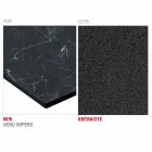 Tavolo da Cucina in Hpl con Base in Metallo Antracite Made in Italy - Aresto Viadurini