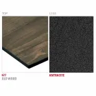 Tavolo da Cucina in Hpl con Base in Metallo Antracite Made in Italy - Aresto Viadurini