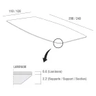 Tavolo da Cucina in Laminam con Struttura in Metallo Made in Italy - Carlino Viadurini