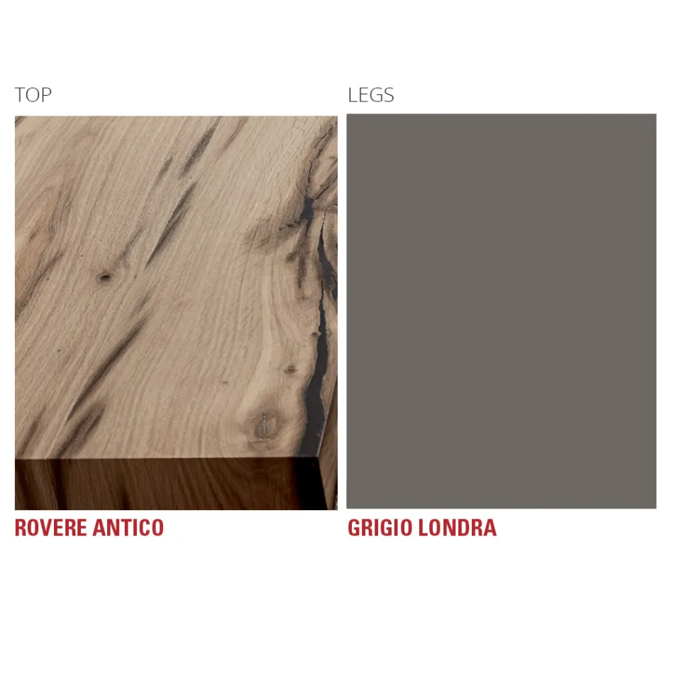 Tavolo da Cucina in Legno e Metallo Made in Italy, Alta Qualità - Dotto Viadurini