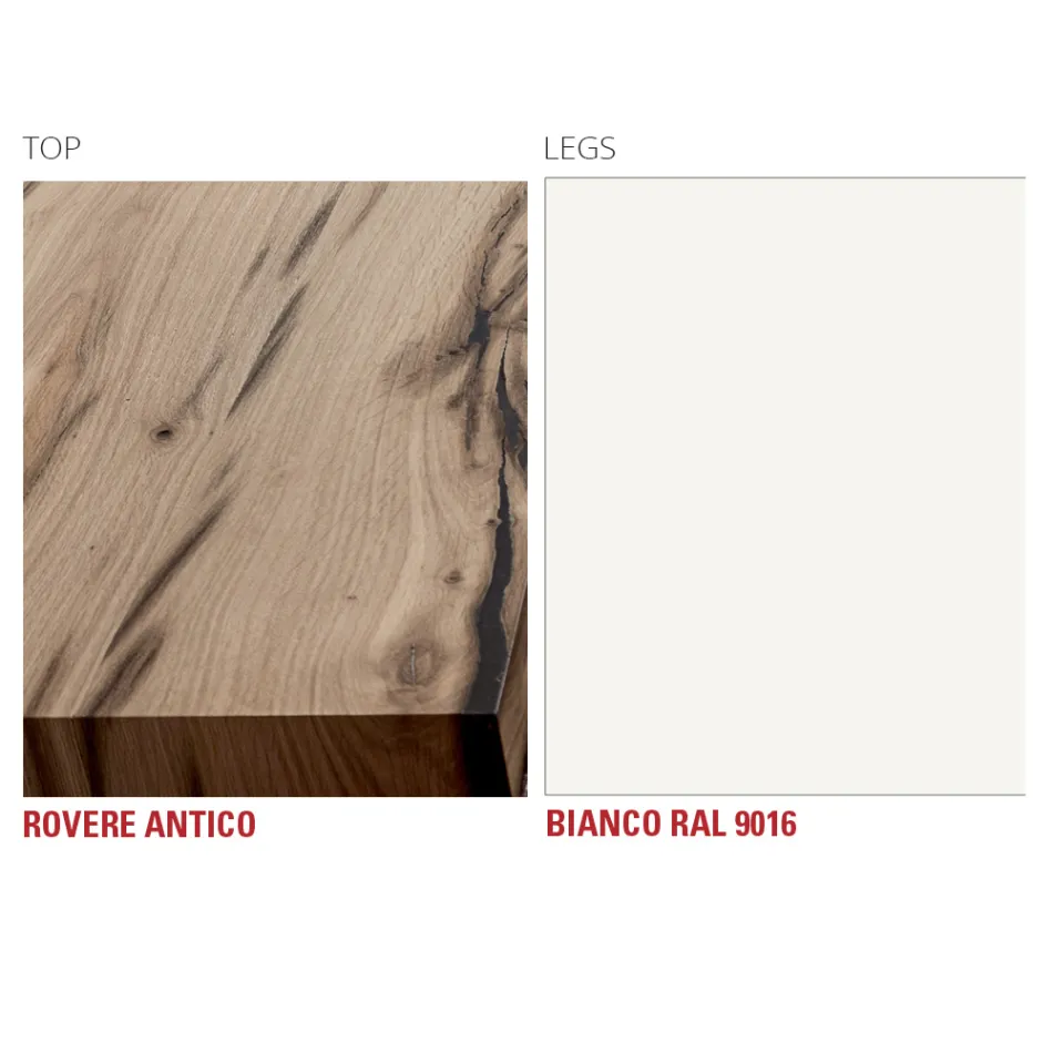 Tavolo da Cucina in Legno e Metallo Made in Italy, Alta Qualità - Dotto Viadurini