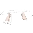 Tavolo da Cucina in Legno e Metallo Made in Italy, Alta Qualità - Dotto Viadurini