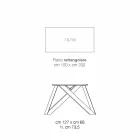 Tavolo da cucina in legno MDF e metallo fatto in Italia, Wilmer Viadurini