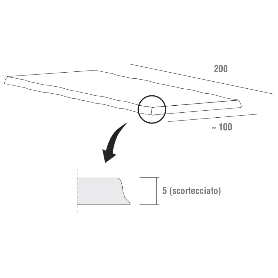 Tavolo da Cucina in Legno Scortecciato di Alta Qualità Made in Italy - Pinocchio Viadurini