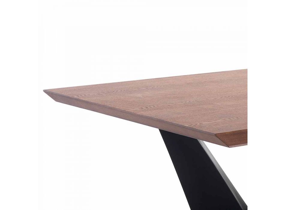 Tavolo da Cucina in Mdf e Metallo di Design Moderno, Helene Viadurini