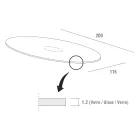 Tavolo da Cucina in Vetro Temperato e Marmo Made in Italy, di Lusso - Brontolo Viadurini