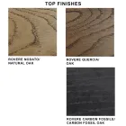 Tavolo da Cucina Moderno in Legno impiallacciato e Acciaio Made in Italy – Grotta Viadurini