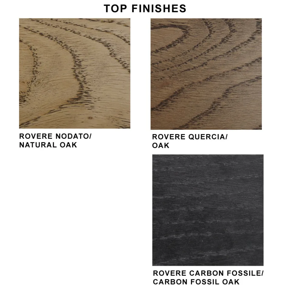 Tavolo da Cucina Moderno in Legno impiallacciato e Acciaio Made in Italy – Grotta Viadurini