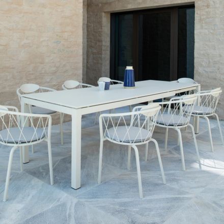 Tavolo da Esterno Allungabile a 250 cm in Metallo Made in Italy - Beverly Viadurini
