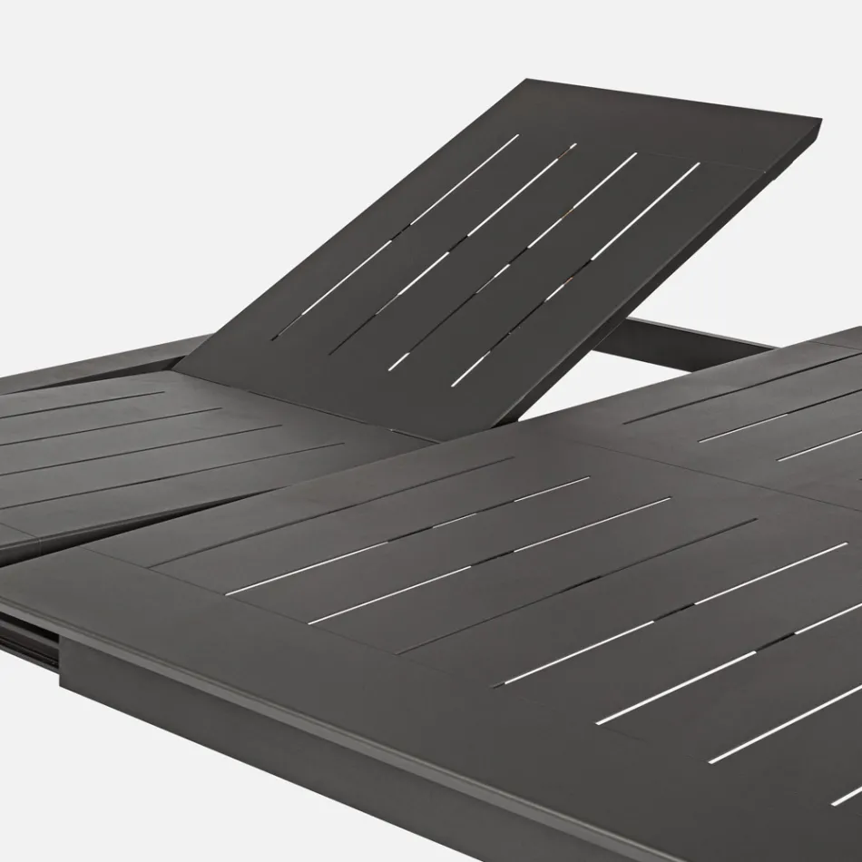 Tavolo da Esterno Allungabile Fino a 160 cm in Alluminio, Homemotion - Andries Viadurini