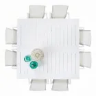 Tavolo da Esterno Allungabile Fino a 160 cm in Alluminio, Homemotion - Andries Viadurini