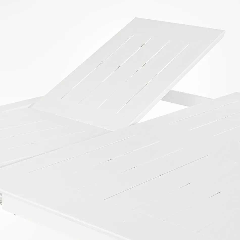 Tavolo da Esterno Allungabile Fino a 160 cm in Alluminio, Homemotion - Andries Viadurini