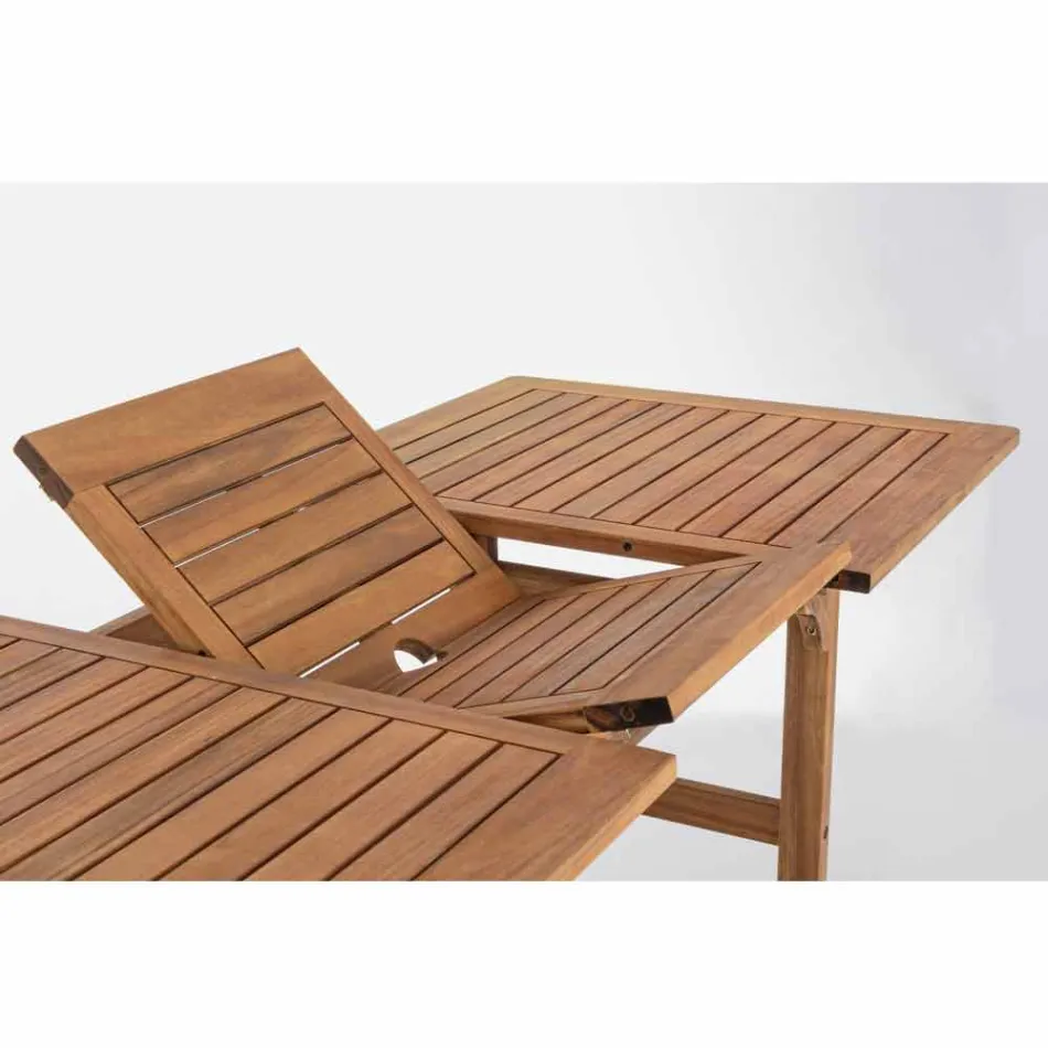 Tavolo da Esterno Allungabile Fino a 160 cm in Legno di Acacia - Cloud Viadurini